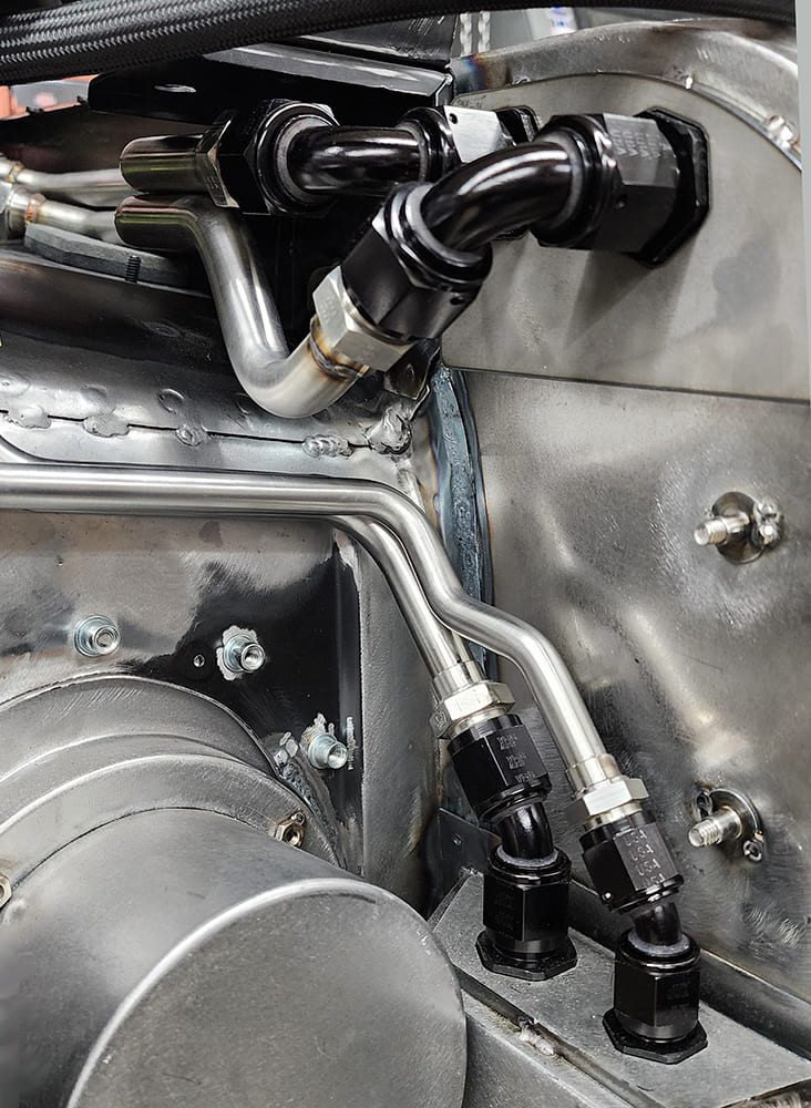 09 Engine bay installation stainless routing bulkhead pass throughs mounting bolts