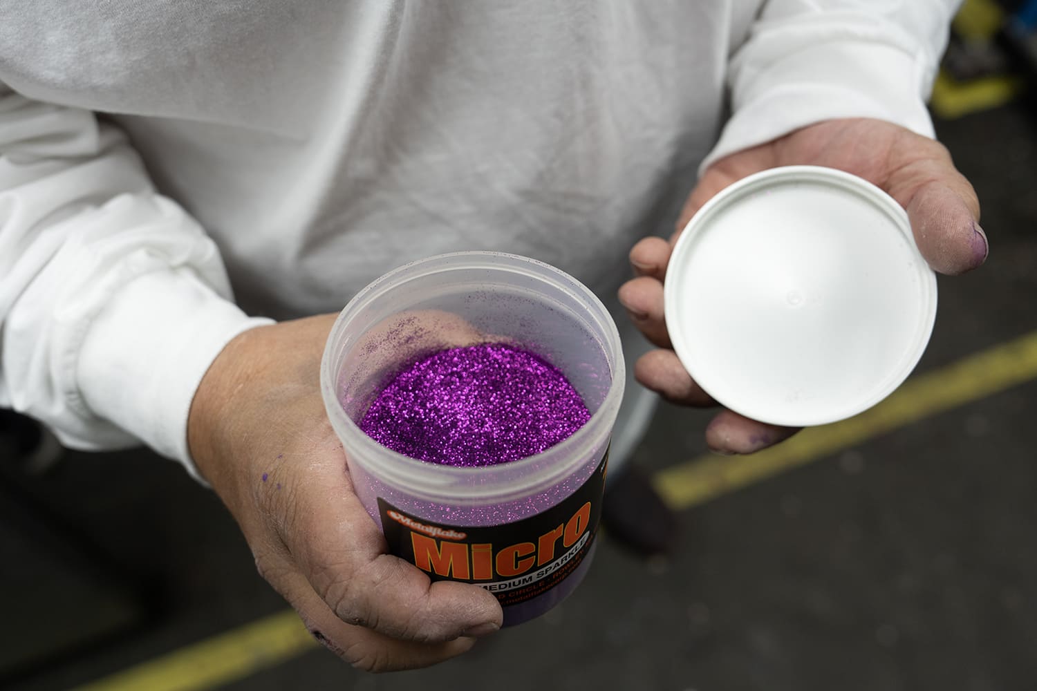 12 Arrowhead Chemical Micro Medium Sparkle purple metalflake jar for classic car paint