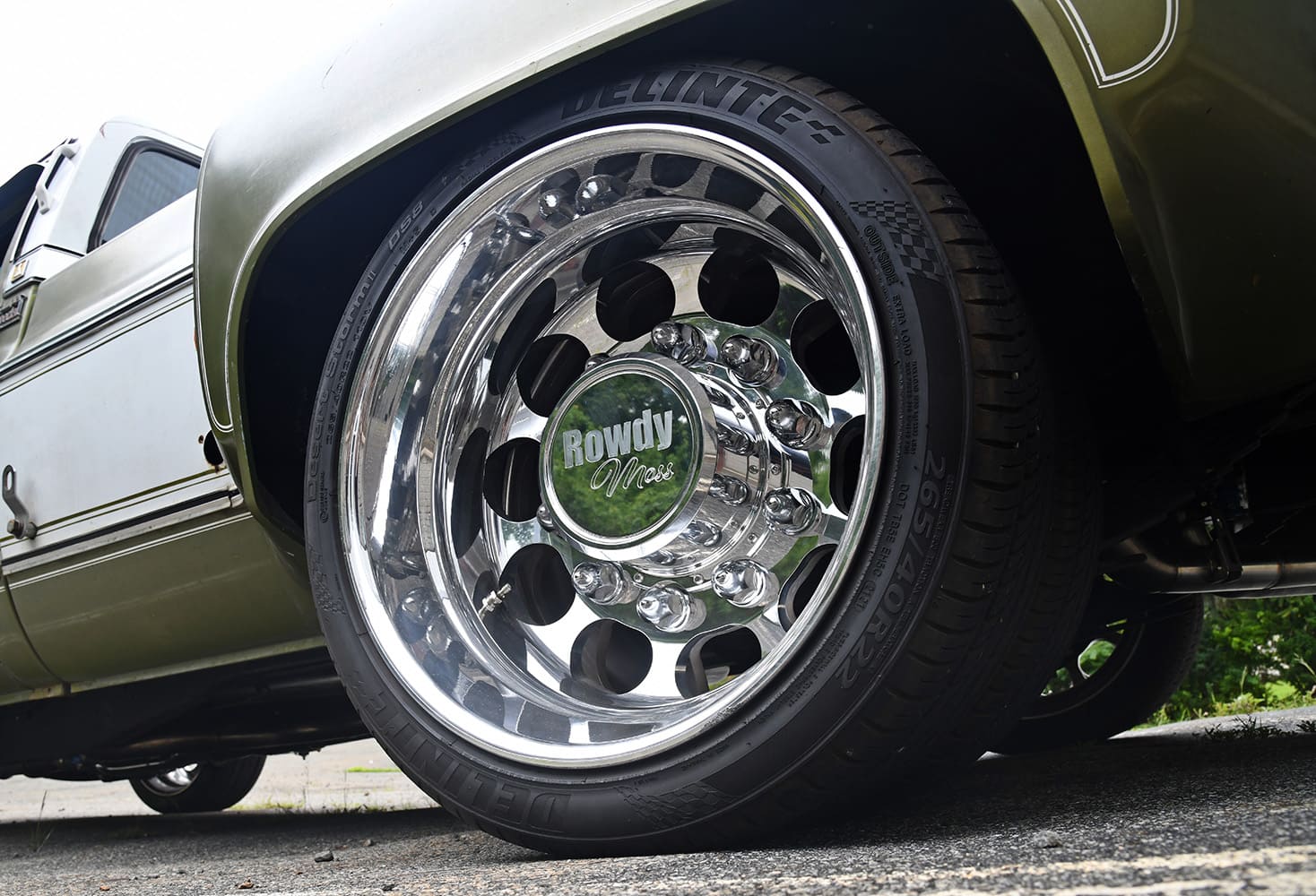 12 Rowdy Mess wheel Delinte DSR 26540R22 tire 1976 Chevy C30