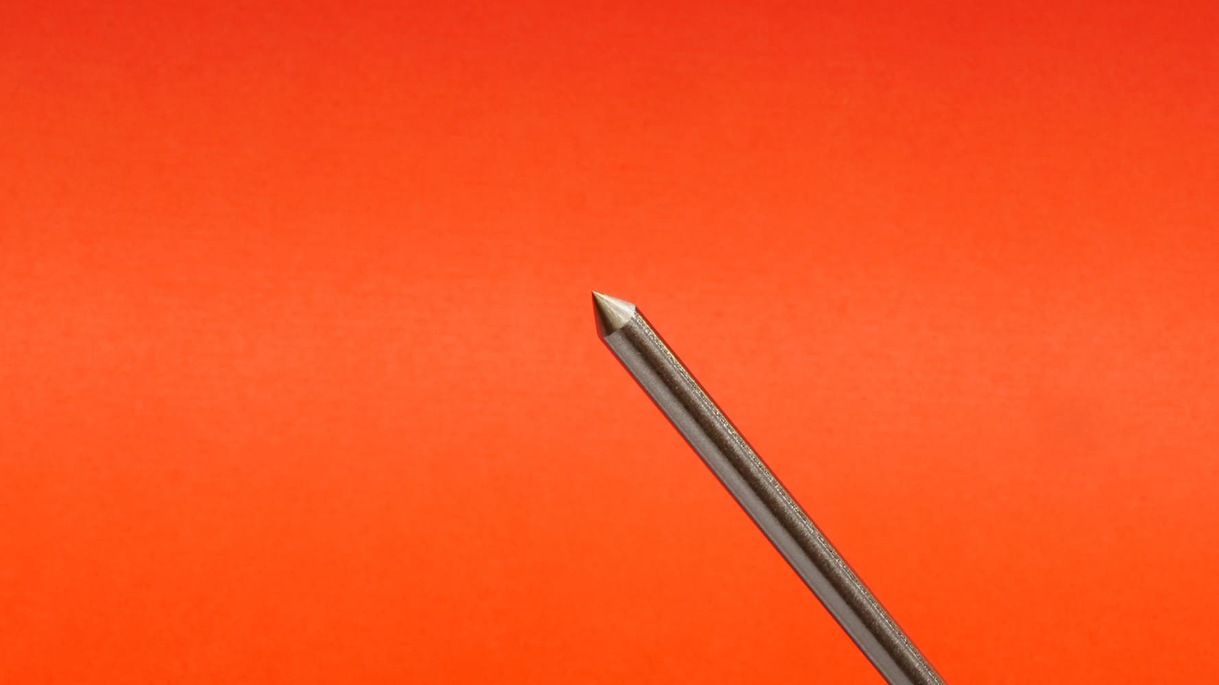 12 TIG tungsten electrode fine point slight angle orange background