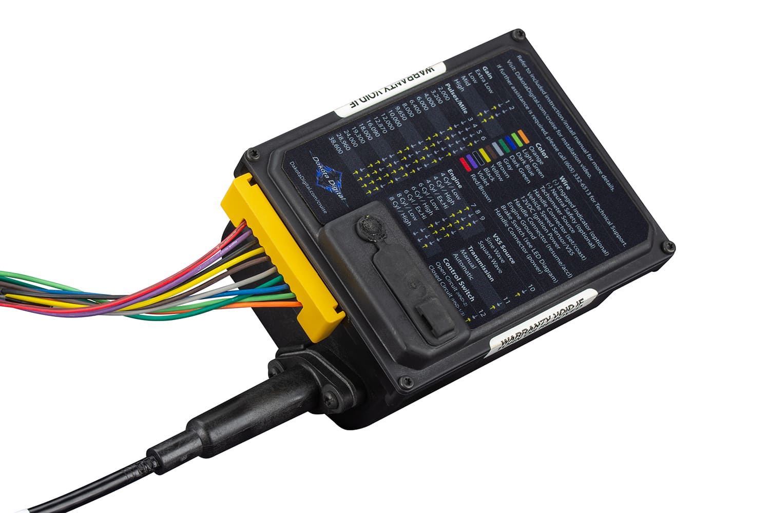 49 Dakota Digital control module warranty seal multi colored wiring harness