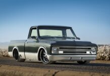 01 1968 Chevy C10 truck cotton field side view