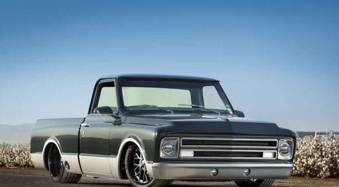01 1968 Chevy C10 truck cotton field side view
