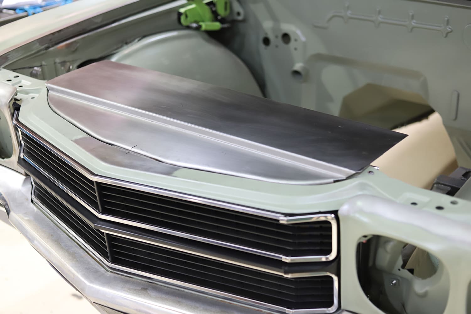 03 1970 chevelle under hood custom metal work roadster shop