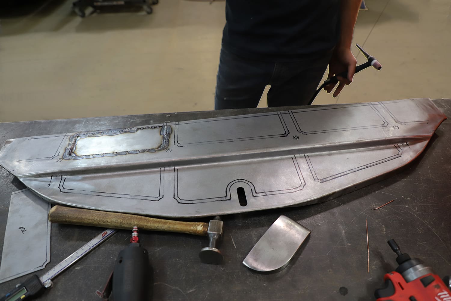 04 1970 chevelle under hood custom metal work roadster shop