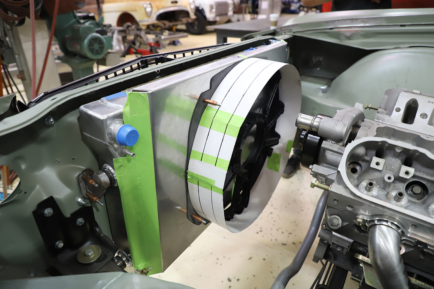 16 1970 chevelle under hood custom metal work roadster shop