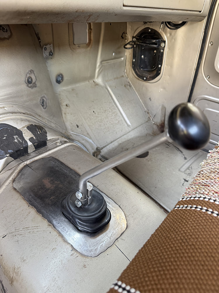 29 Manual shifter installed custom shift plate welded transmission tunnel 1960s Chevy C10