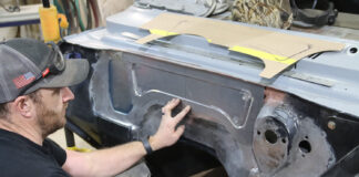 001 1967 Nova custom firewall fabrication smooth sheet metal delete panels welding shaping firewall modification