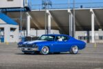 003 1969 Chevelle SS driver side Rally Blue lowered suspension Speedtech arms white interior