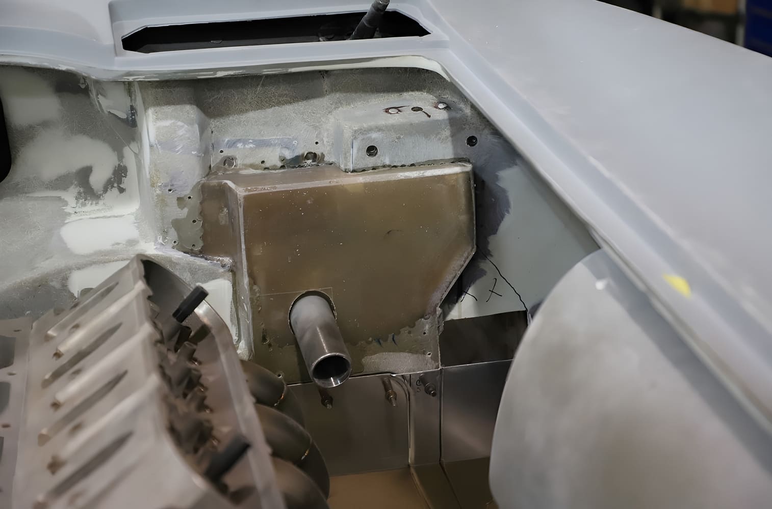 008 1965 Corvette fabricated firewall plate CNC cut openings