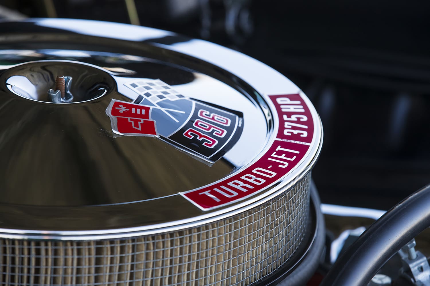 008 1969 Camaro SS air cleaner Turbo Jet 396 375 HP emblem chrome housing