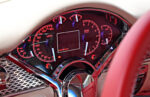 010 1955 chevy bel air digital red backlit gauges custom restomod interior