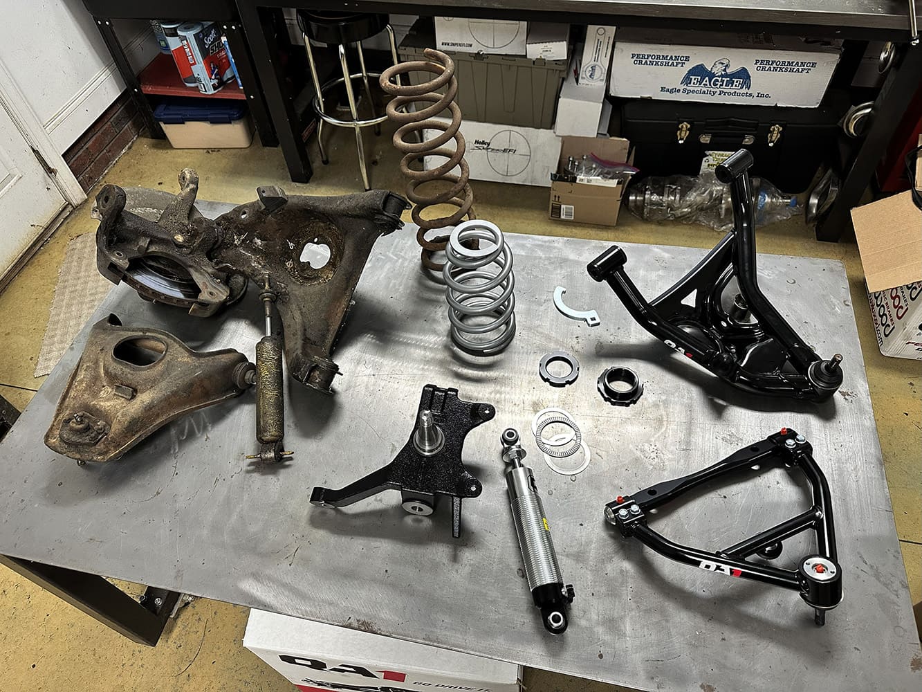 010 1978 camaro old vs new control arms and shocks comparison