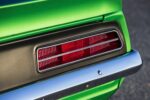 013 1969 Camaro SS taillight close up Rallye Green paint chrome bumper black tail panel