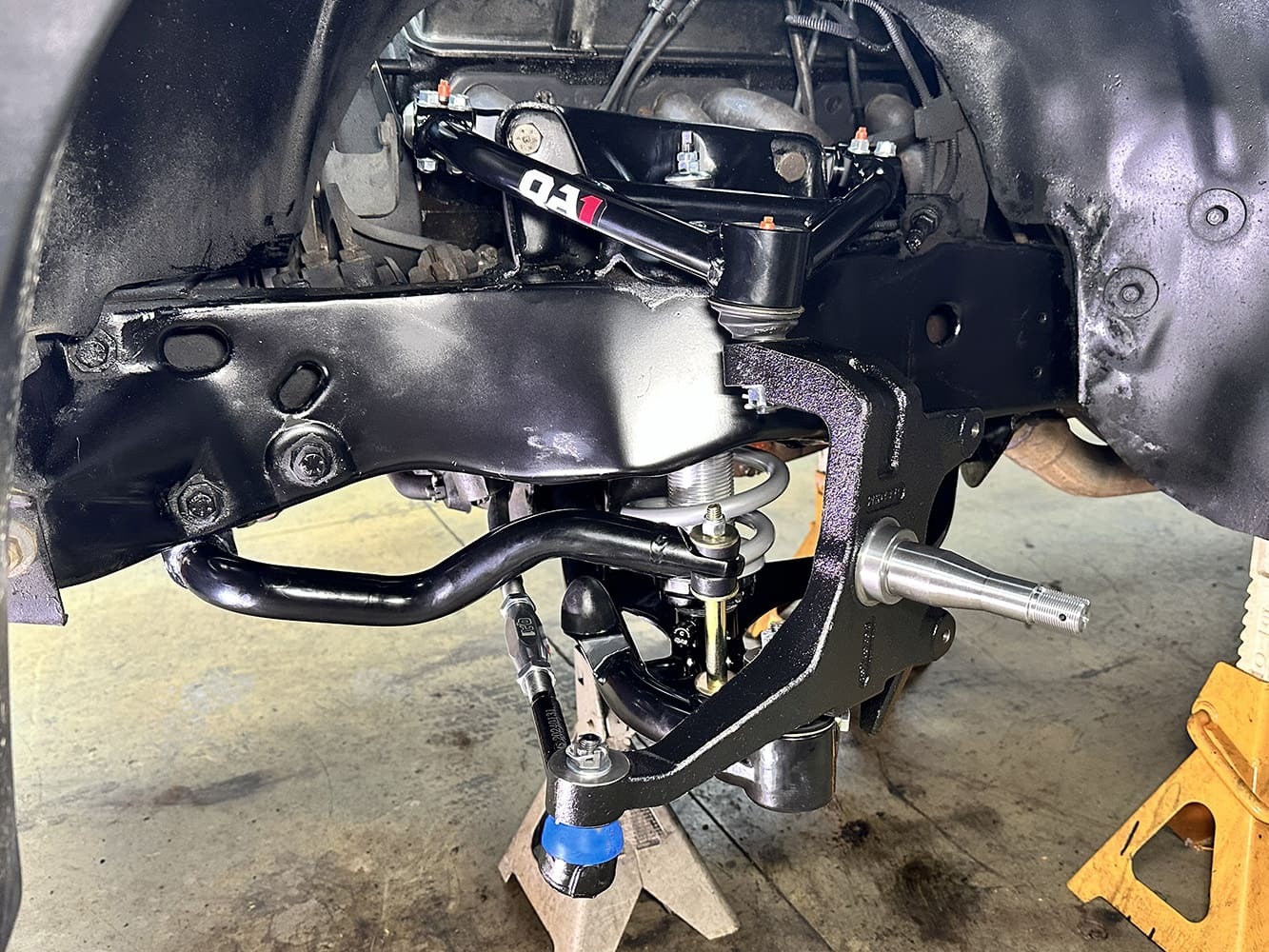 019 1978 camaro qa1 control arms spindle coilover passenger side suspension