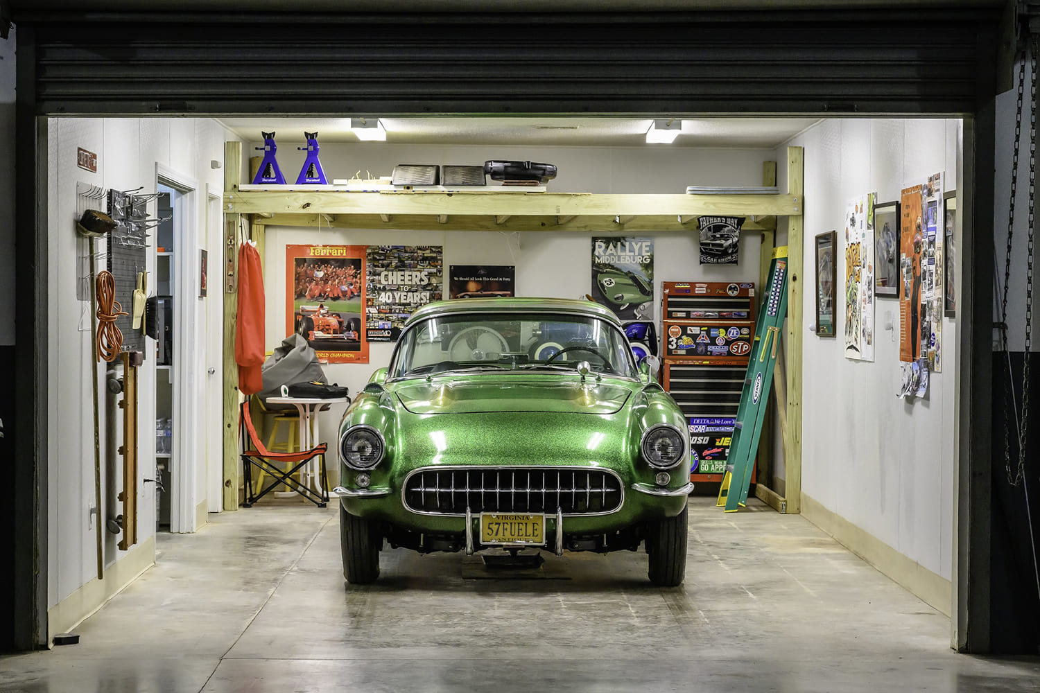 02 boi labrecque 1957 corvette front view garage