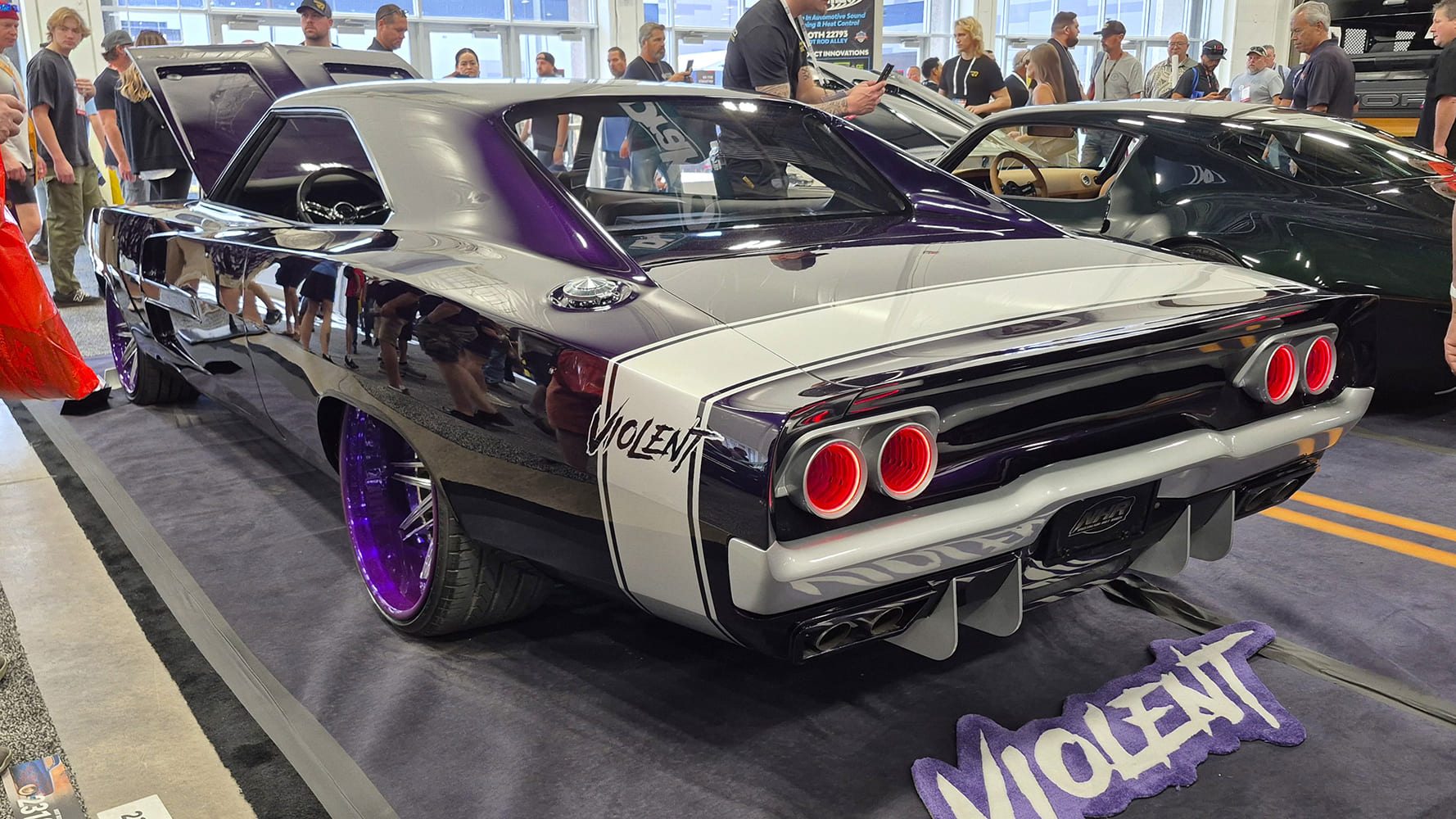 09 1970 dodge charger custom rear diffuser led taillights sema