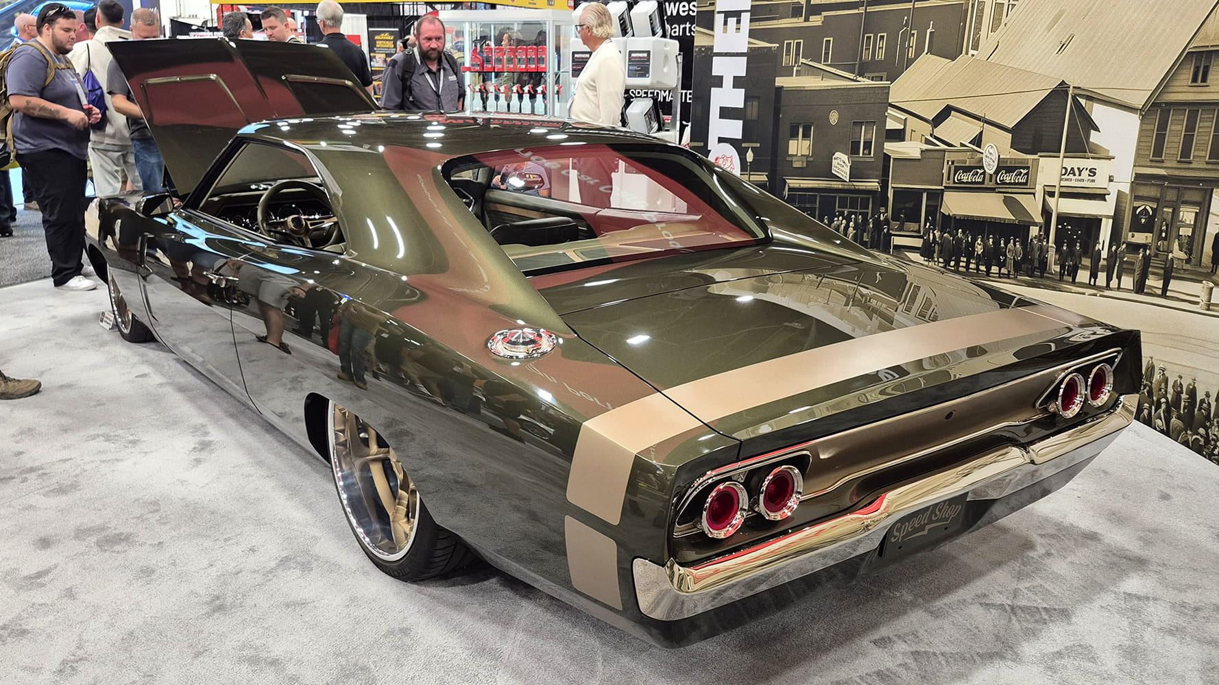 18 1968 dodge charger rear quarter custom paint modern wheels sema
