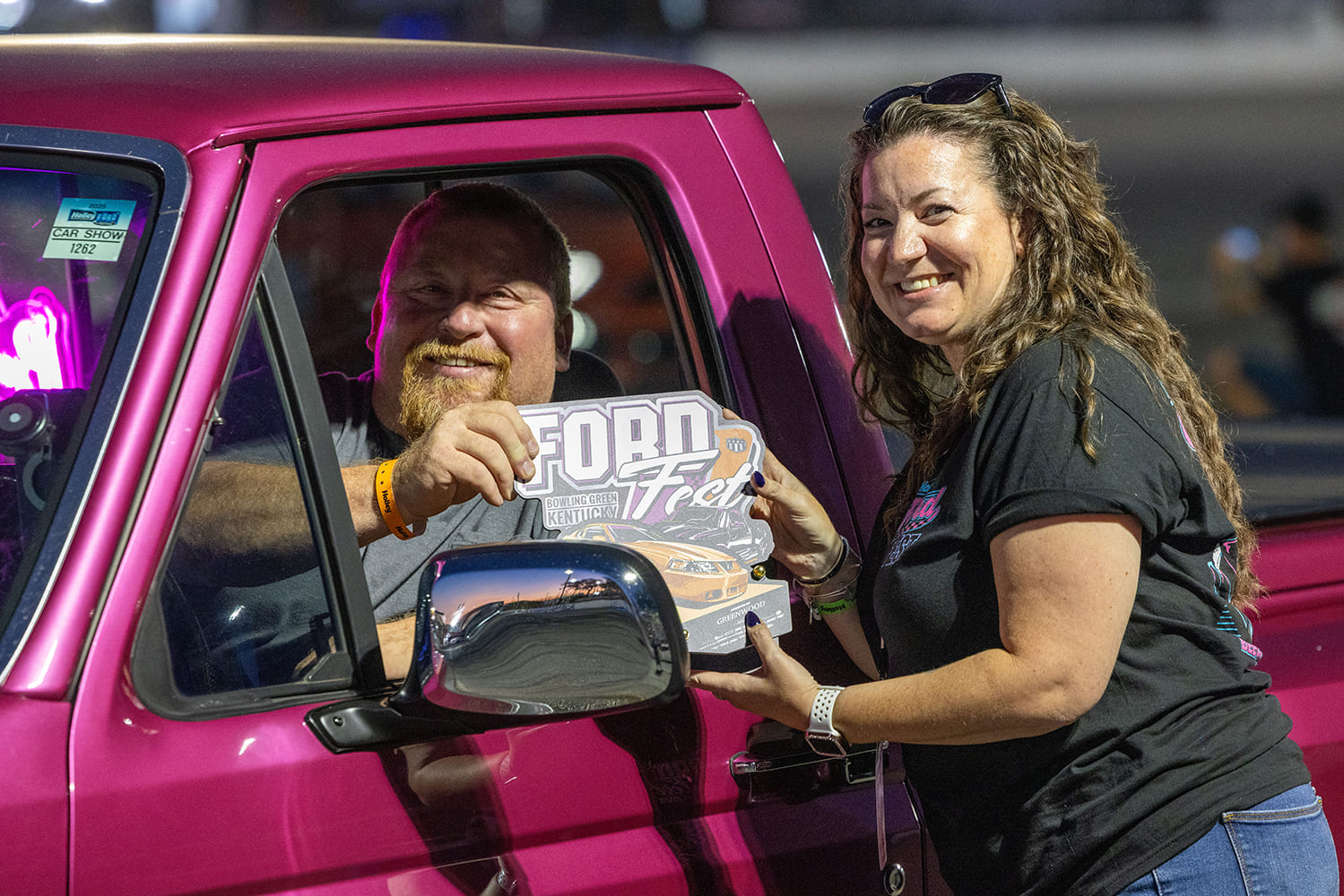 02 1980s Ford F 150 magenta custom paint Ford Fest award winner