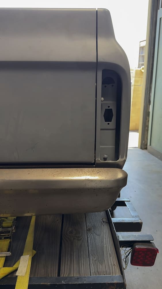 03 1967 c10 tailgate alignment shaved light housing bodywork