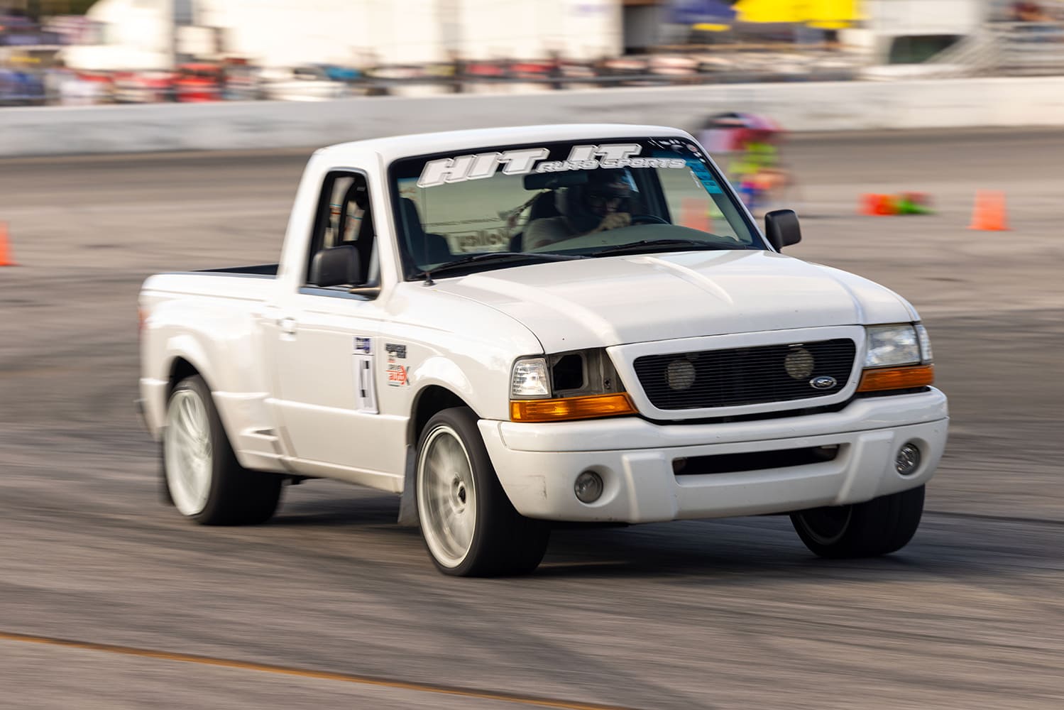 05 2002 Ford Ranger white autocross build lowered race truck