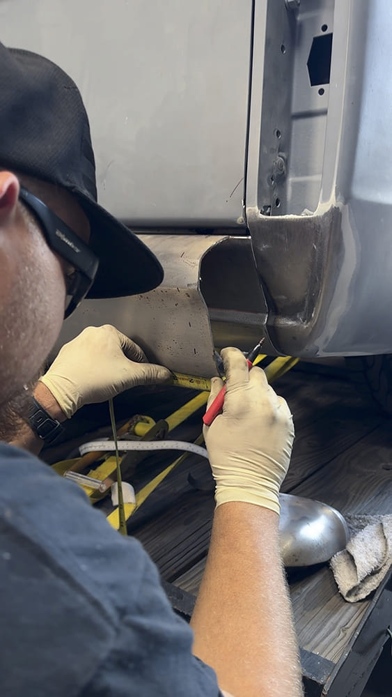 07 1967 c10 rear bumper trimmed exposed inner section fitting