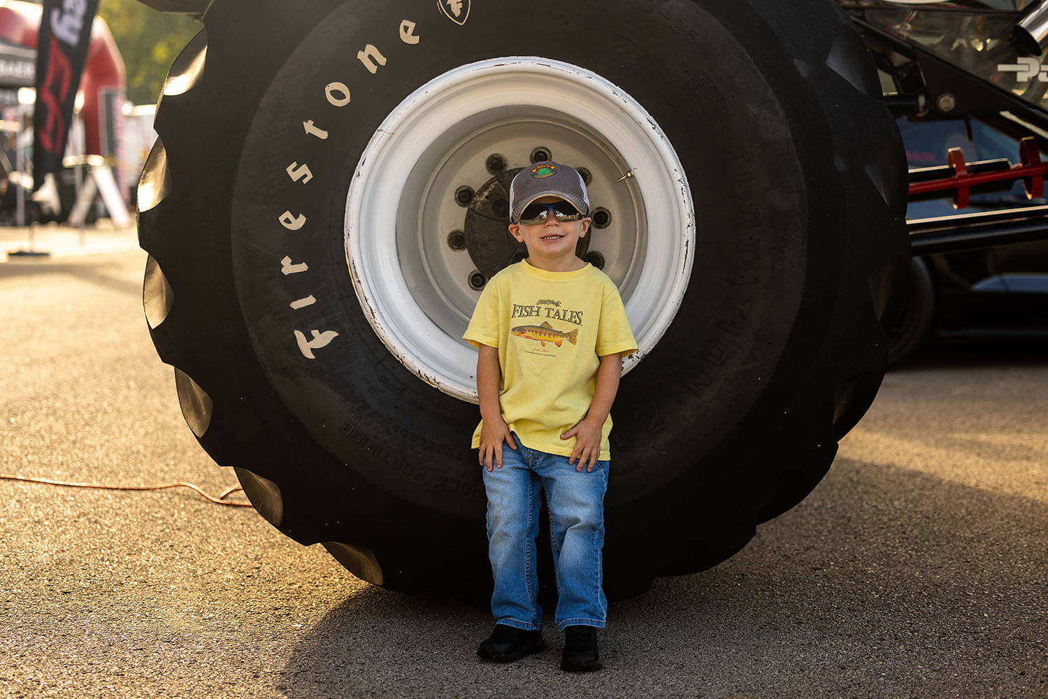 07 1990 Ford F 250 Bigfoot monster truck Firestone tire kid photo