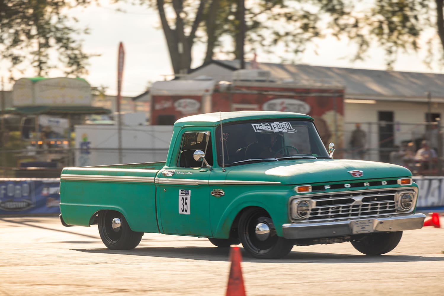 09 1966 Ford F 100 Custom Cab green autocross classic truck