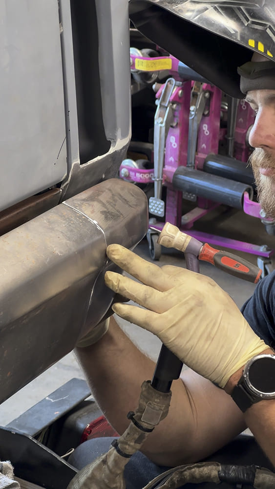 13 1967 c10 bumper seam shaping hammer work snap on air tools