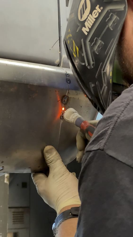 15 1967 c10 bumper tig tack welding narrowed seam precision