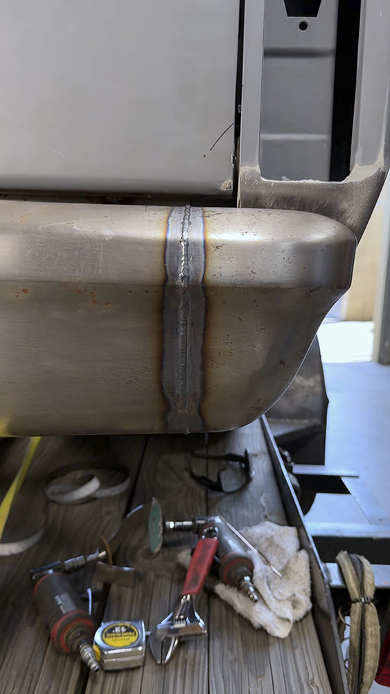 18 1967 c10 bumper post weld alignment glove test shaping block