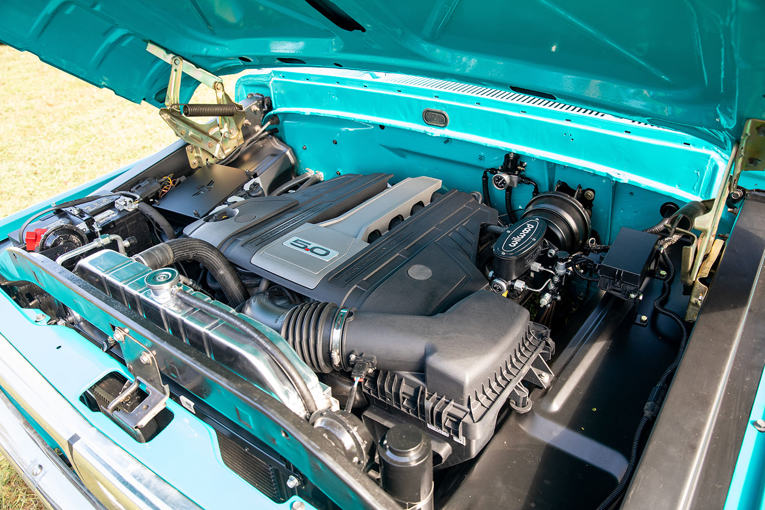 18 1970 Ford F 100 Coyote swap 5 0L modern engine clean install