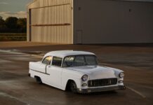 Home Built 1955 Chevy 210 Restomod 1955 Chevy 210 restomod lowered shaved trim disc brakes custom multi spoke wheels