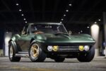 002 1966 Chevy Corvette front view flared fenders hood scoop yellow headlights