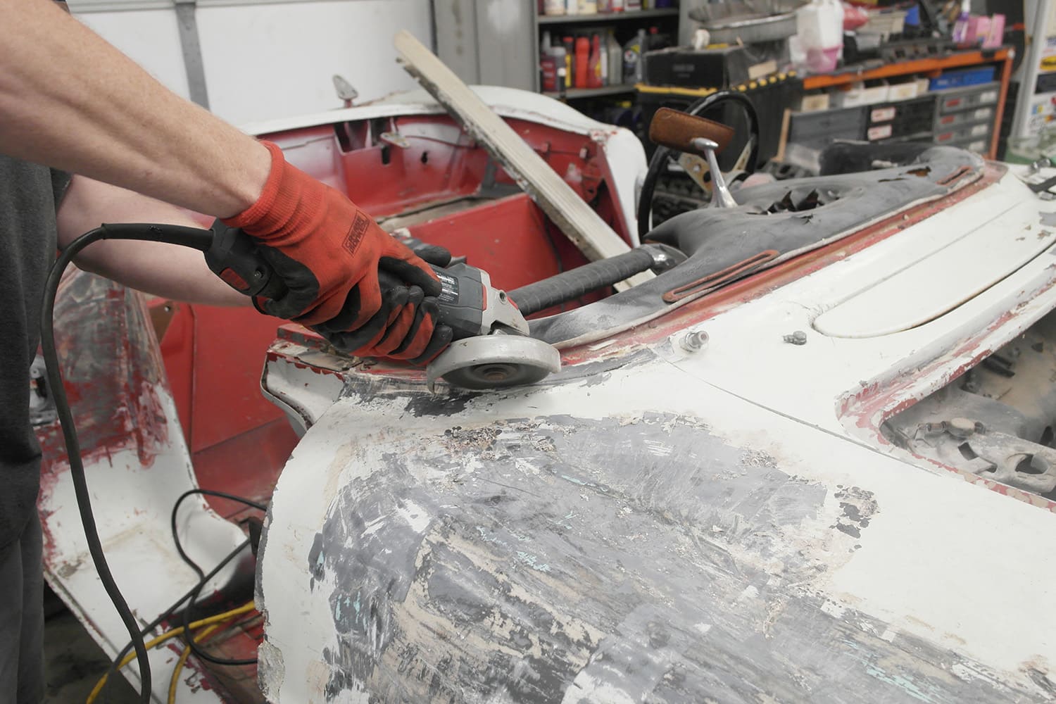 002 c1 corvette front clip repair