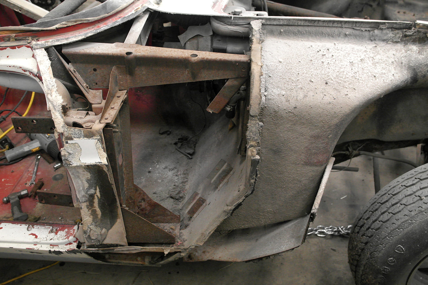 003 c1 corvette front clip repair