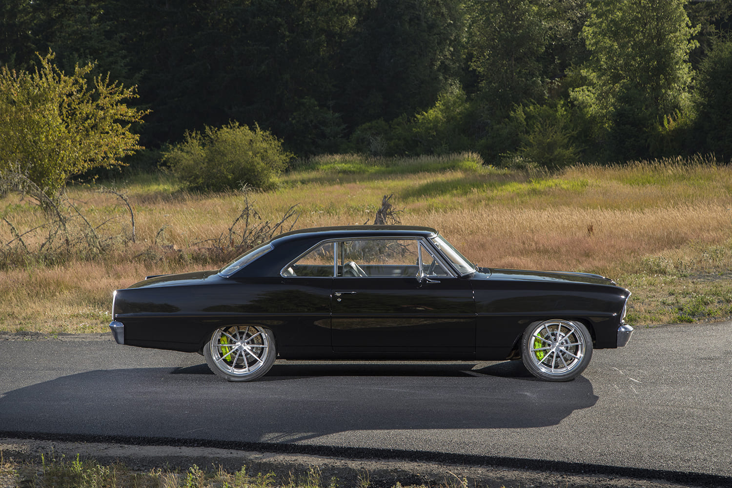 004 1966 chevy nova side profile lowered stance billet wheels