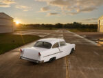 1955 Chevrolet 210 sunset photoshoot bronze bumpers shaved body pro touring build