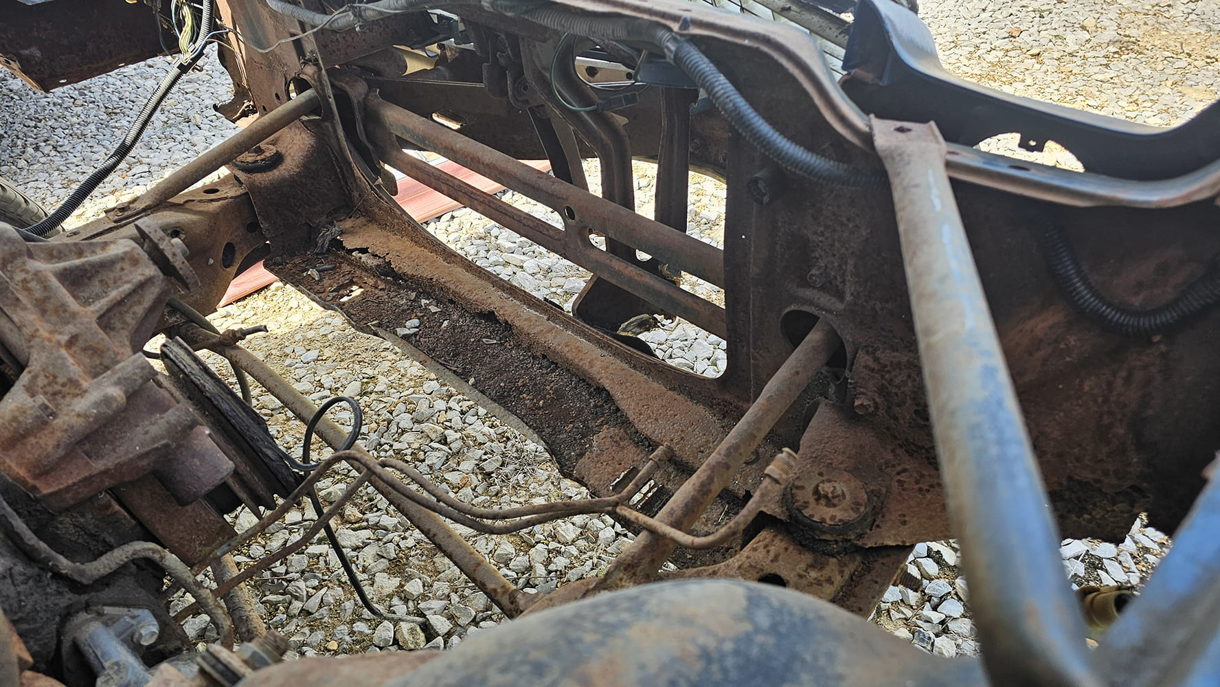 rusty 1974 Camaro core support