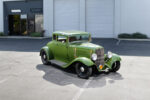 01 1931 ford coupe front three quarter view olive green paint black wire wheels traditional hot rod stance