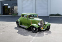 Grandpa’s 1931 Ford Model A 01 1931 ford coupe front three quarter view olive green paint black wire wheels traditional hot rod stance