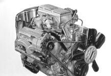 01 1957 corvette 283 rochester fuel injection cutaway engine illustration