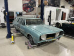 01 1965 chevelle wagon disassembly stage shop lift missing front clip custom wheels
