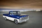 01 1967 Ford F100 custom cinematic two tone blue and white