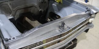 01 1967 chevy nova grille and core support bare metal mockup