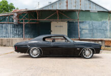 01 1971 Chevelle SS black lowered profile polished wheels