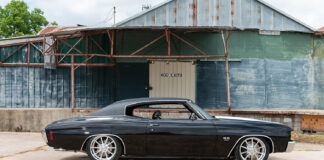 01 1971 Chevelle SS black lowered profile polished wheels