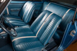 011 1967 Chevrolet Nova interior blue vinyl bucket seats white accent stripes classic muscle car upholstery