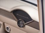 1955 Chevrolet 210 dashboard detail Chevrolet script badge custom clock textured trim