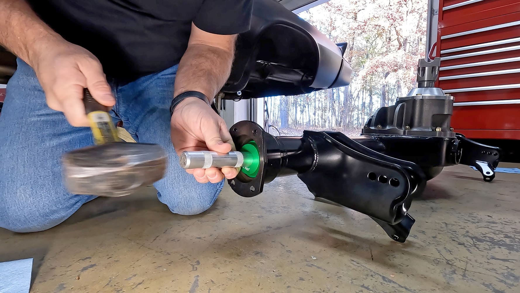 013 1978 camaro rear axle seal install with hammer and driver